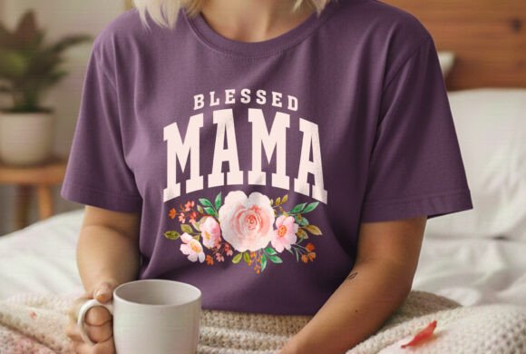 Blessed Mama Mothers Day Tshirt Design