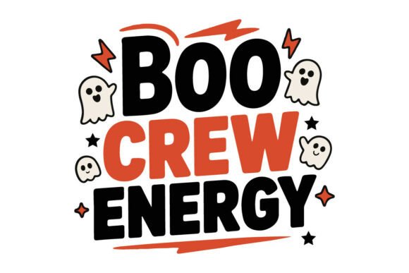 Boo Crew Energy: Graphics for T-Shirt Designs