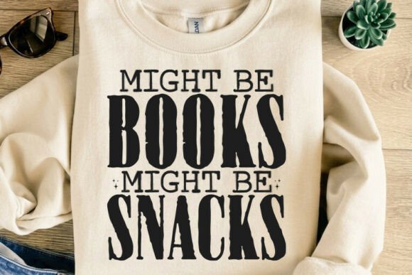 Books Might Be Snacks T-Shirt Design: A Graphic Gem