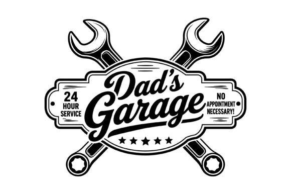 Dad Garage Badge Graphics for T-Shirt Designs