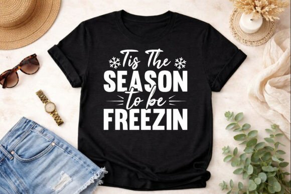 Freezin Season Winter Humor SVG: A Versatile Graphic for T-Shirt Designs