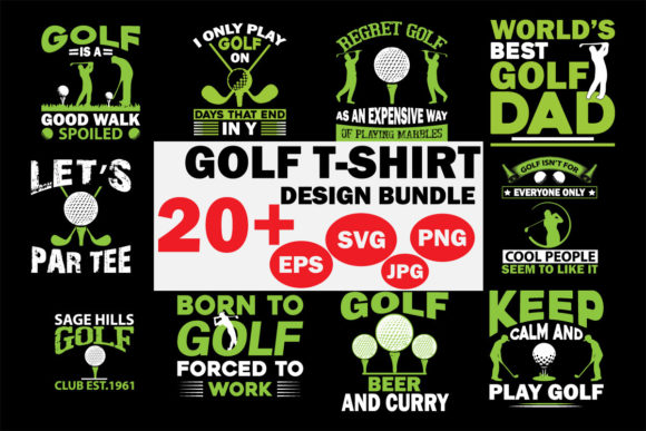 Golf T-Shirt Design Bundle: Graphics Review