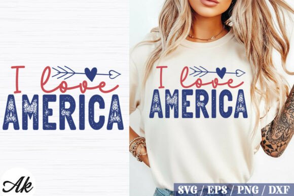 I Love America SVG: Graphics for T-Shirt Designs