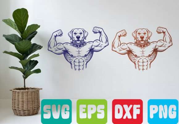 Muscle Dog Bodybuilder SVG Design Review
