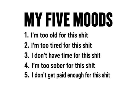 My Five Moods Graphics for T-Shirt Designs Review