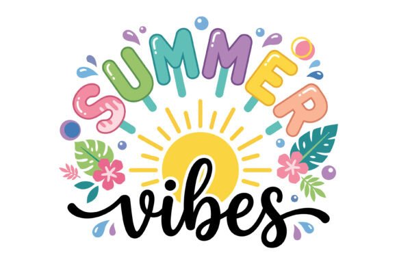 Summer Vibes Colorful Design for T-Shirt Graphics