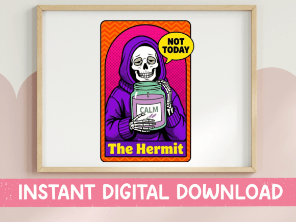 The Hermit Skeleton Tarot Card Design: Graphics Review