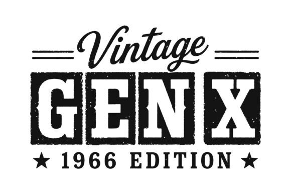 Vintage Gen X 1966 Edition Graphics for T-Shirt Designs